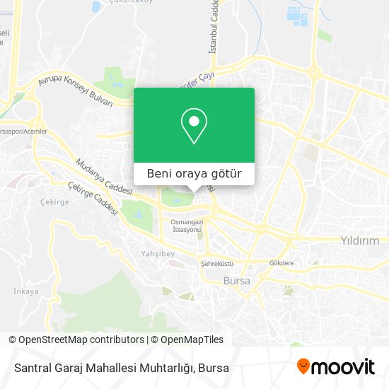 Santral Garaj Mahallesi Muhtarlığı harita