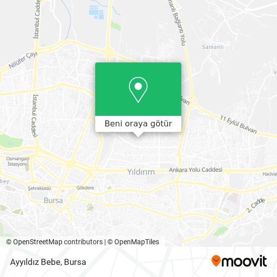 Ayyıldız Bebe harita