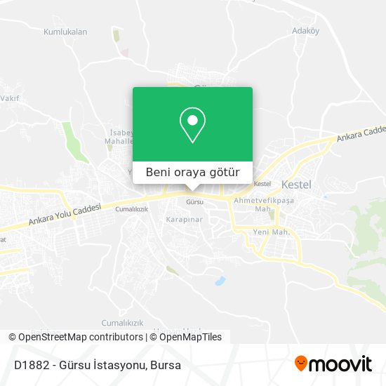 D1882 - Gürsu İstasyonu harita