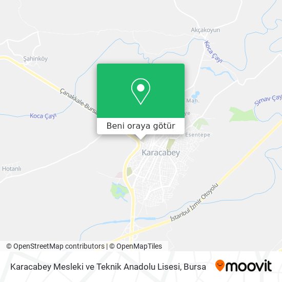Karacabey Mesleki ve Teknik Anadolu Lisesi harita