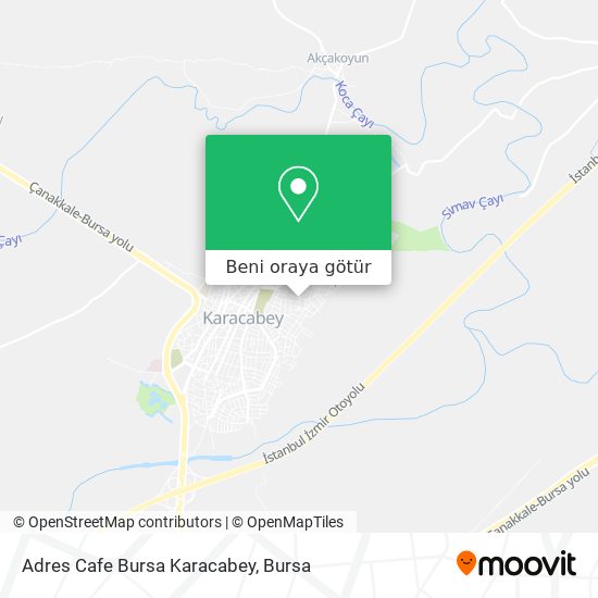 Adres Cafe Bursa Karacabey harita