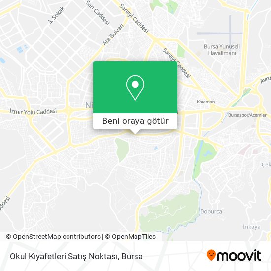 Okul Kıyafetleri Satış Noktası harita