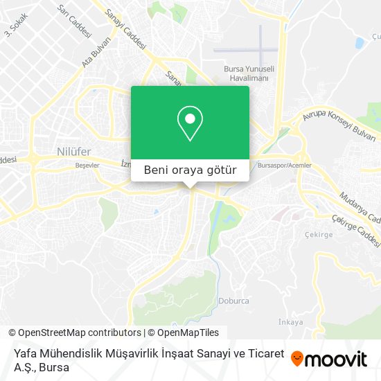 Yafa Mühendislik Müşavirlik İnşaat Sanayi ve Ticaret A.Ş. harita