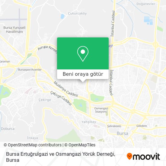 Bursa Ertuğrulgazi ve Osmangazi Yörük Derneği harita
