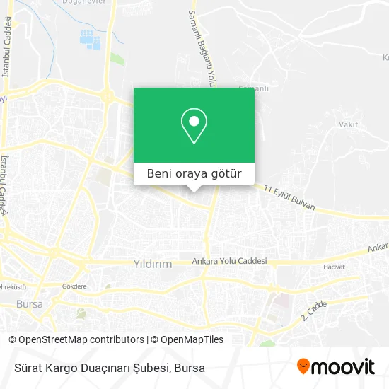 Sürat Kargo Duaçınarı Şubesi harita