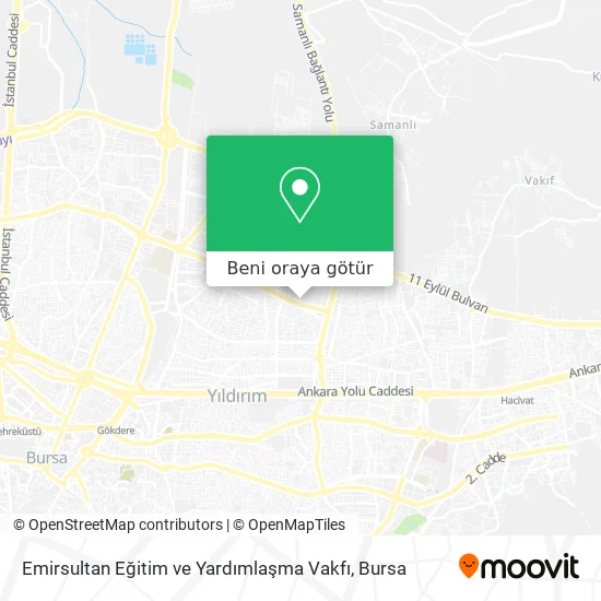 Emirsultan Eğitim ve Yardımlaşma Vakfı harita