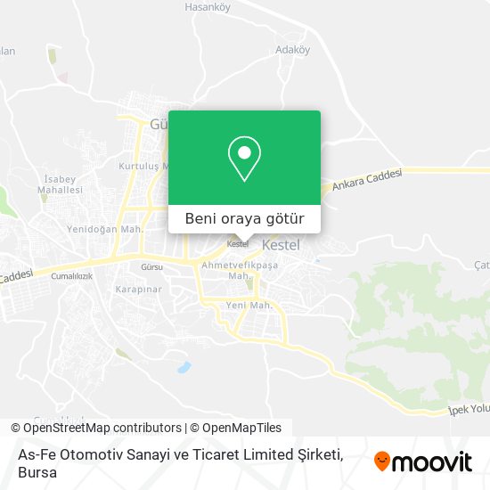 As-Fe Otomotiv Sanayi ve Ticaret Limited Şirketi harita