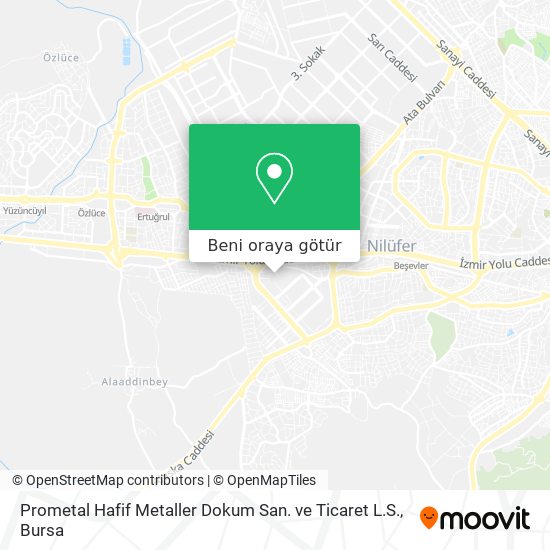 Prometal Hafif Metaller Dokum San. ve Ticaret L.S. harita