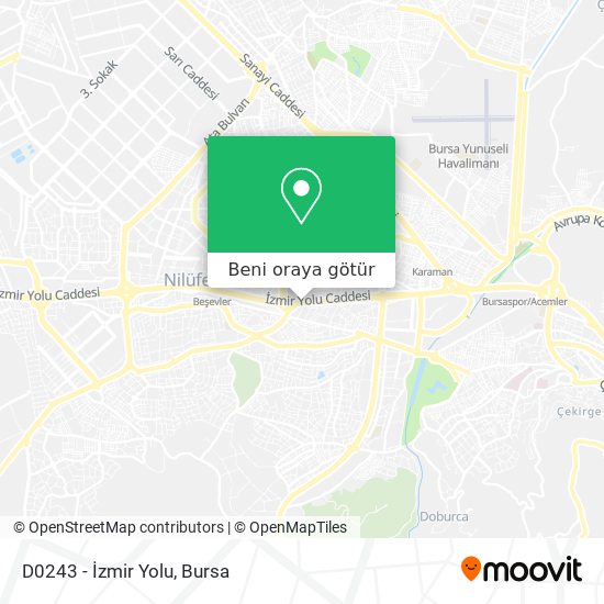 D0243 - İzmir Yolu harita