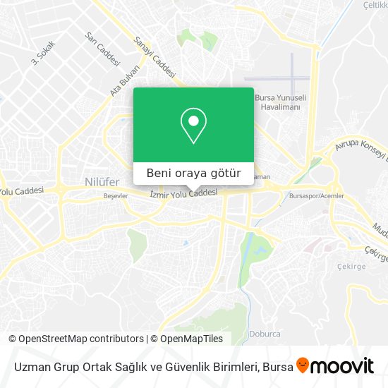 Uzman Grup Ortak Sağlık ve Güvenlik Birimleri harita