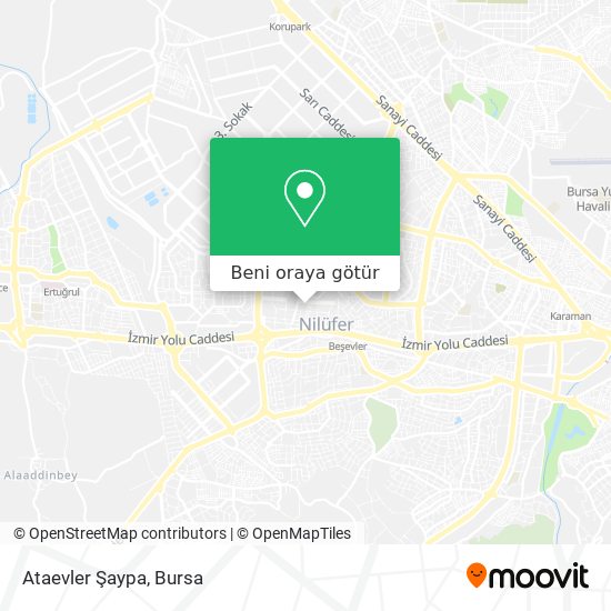 Ataevler Şaypa harita