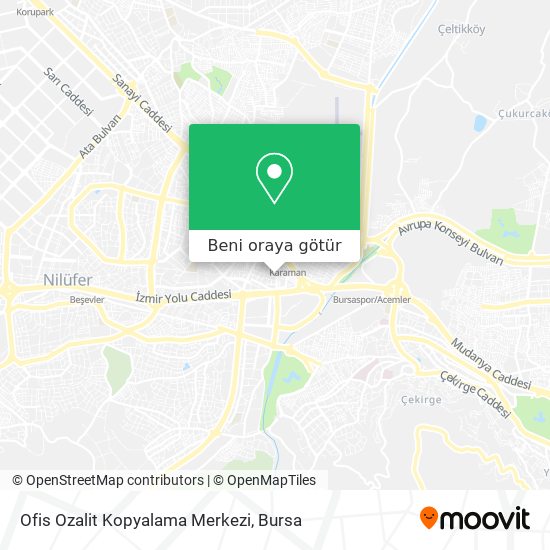 Ofis Ozalit Kopyalama Merkezi harita
