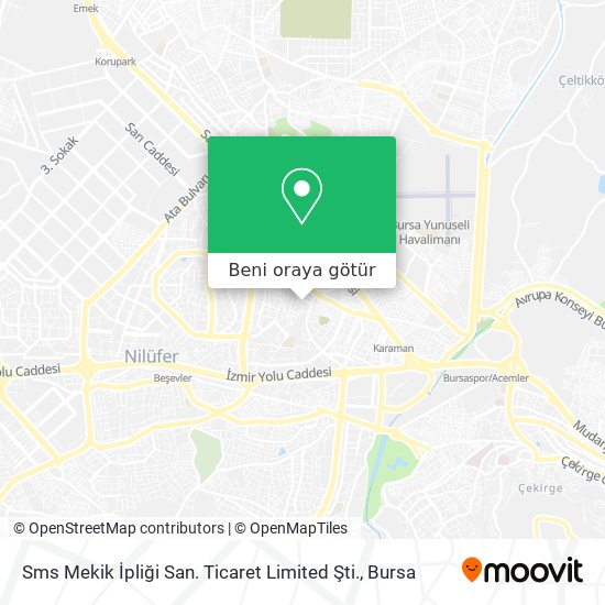 Sms Mekik İpliği San. Ticaret Limited Şti. harita