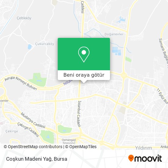 Coşkun Madeni Yağ harita