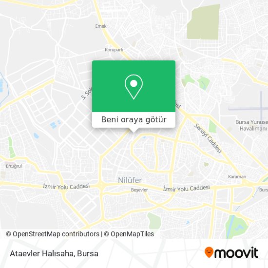 Ataevler Halısaha harita