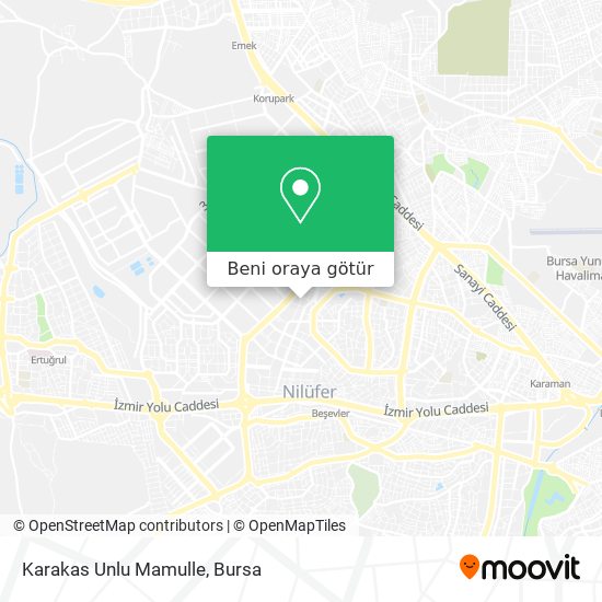 Karakas Unlu Mamulle harita