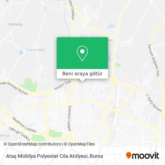 Ataş Mobilya Polyester Cila Atölyesi harita