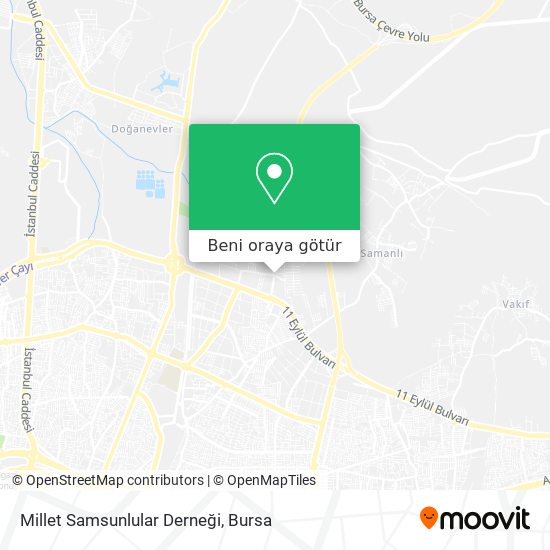 Millet Samsunlular Derneği harita