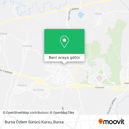 Bursa Özlem Sürücü Kursu harita
