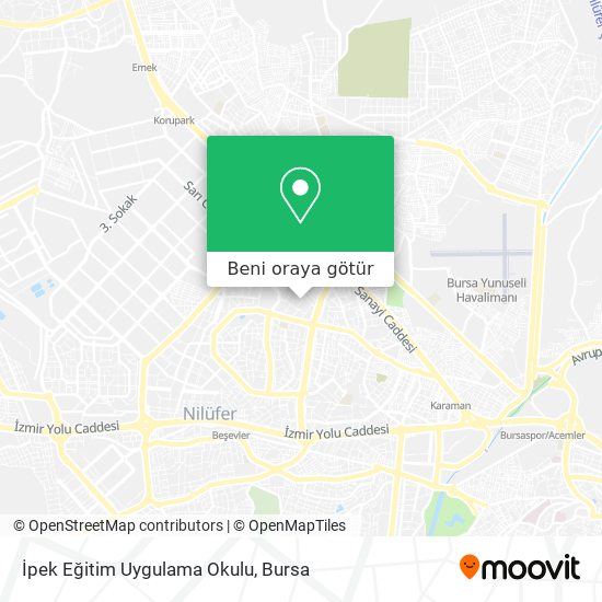 İpek Eğitim Uygulama Okulu harita