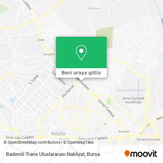 Bademli Trans Uluslararası Nakliyat harita