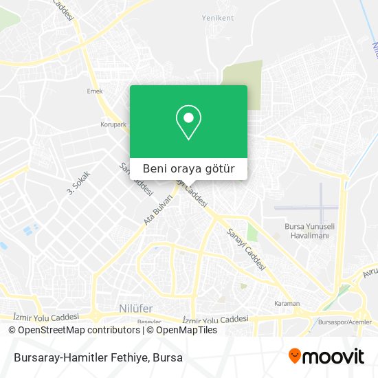 Bursaray-Hamitler Fethiye harita