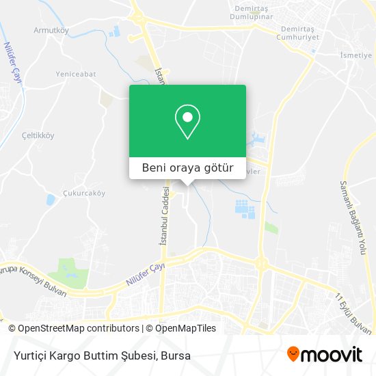 Yurtiçi Kargo Buttim Şubesi harita