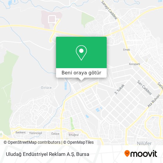 Uludağ Endüstriyel Reklam A.Ş harita