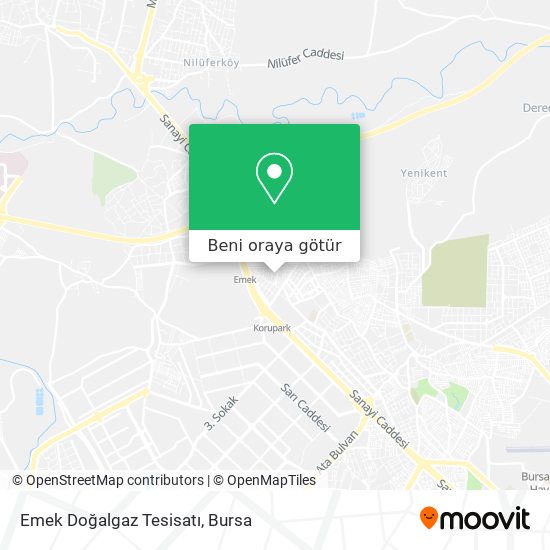 Emek Doğalgaz Tesisatı harita