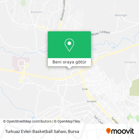 Turkuaz Evleri Basketball Sahası harita