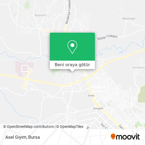 Asel Gıyım harita