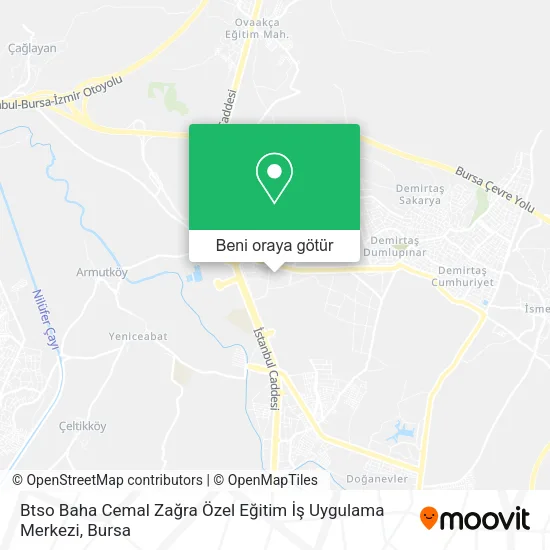 Btso Baha Cemal Zağra Özel Eğitim İş Uygulama Merkezi harita