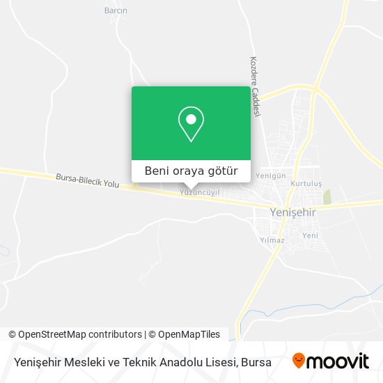 Yenişehir Mesleki ve Teknik Anadolu Lisesi harita