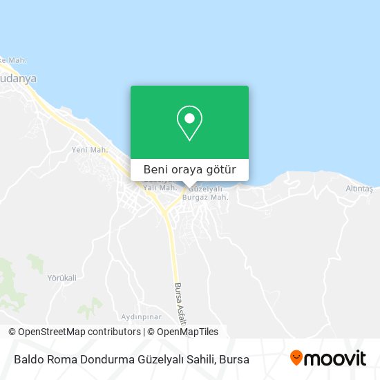 Baldo Roma Dondurma Güzelyalı Sahili harita