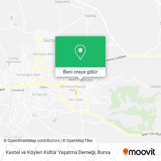 Kestel ve Köyleri Kültür Yaşatma Derneği harita