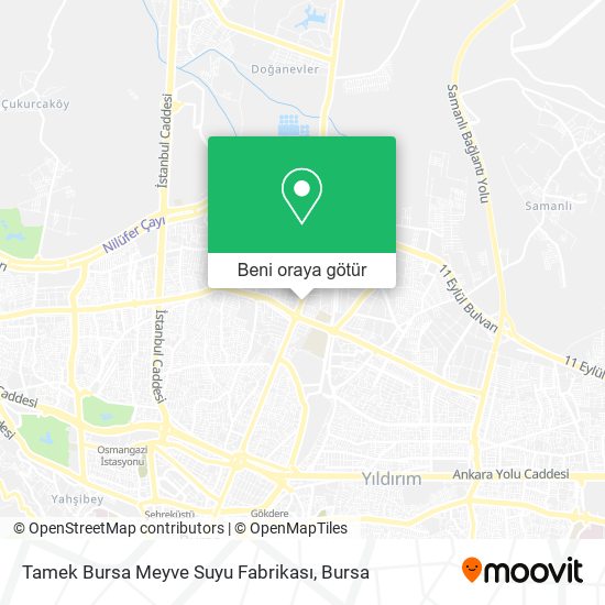 Tamek Bursa Meyve Suyu Fabrikası harita