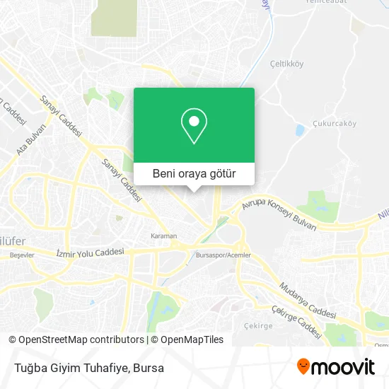 Tuğba Giyim Tuhafiye harita