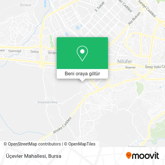 Üçevler Mahallesi harita