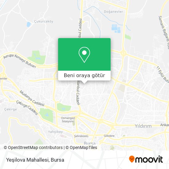 Yeşilova Mahallesi harita