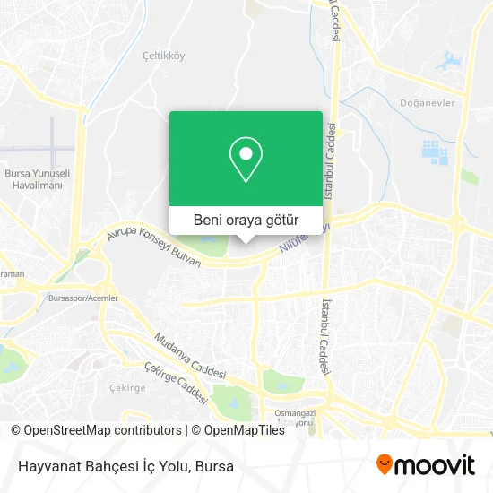 Hayvanat Bahçesi İç Yolu harita