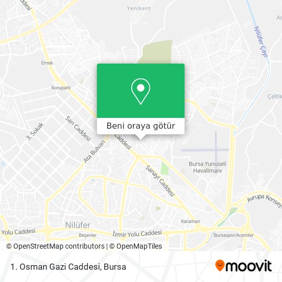 1. Osman Gazi Caddesi harita