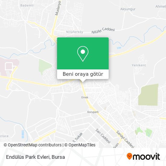 Endülüs Park Evleri harita