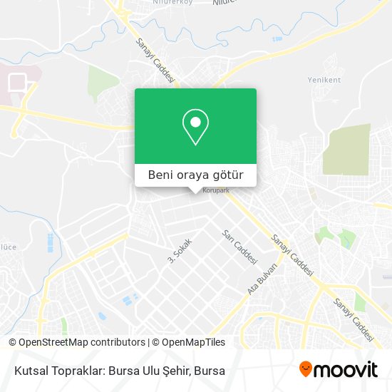 Kutsal Topraklar: Bursa Ulu Şehir harita