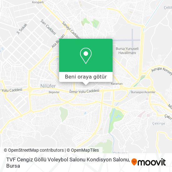 TVF Cengiz Göllü Voleybol Salonu Kondisyon Salonu harita