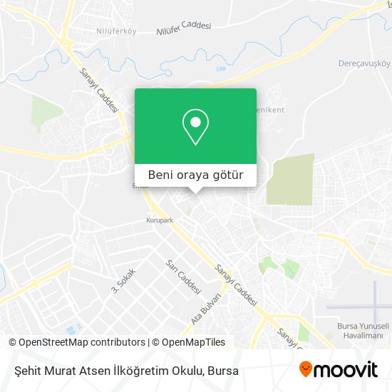 Şehit Murat Atsen İlköğretim Okulu harita
