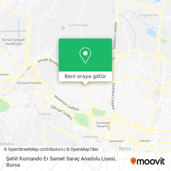 Şehit Komando Er Samet Saraç Anadolu Lisesi harita