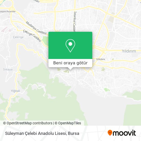 Süleyman Çelebi Anadolu Lisesi harita