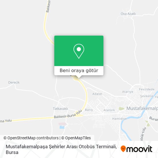 Mustafakemalpaşa Şehirler Arası Otobüs Terminali harita