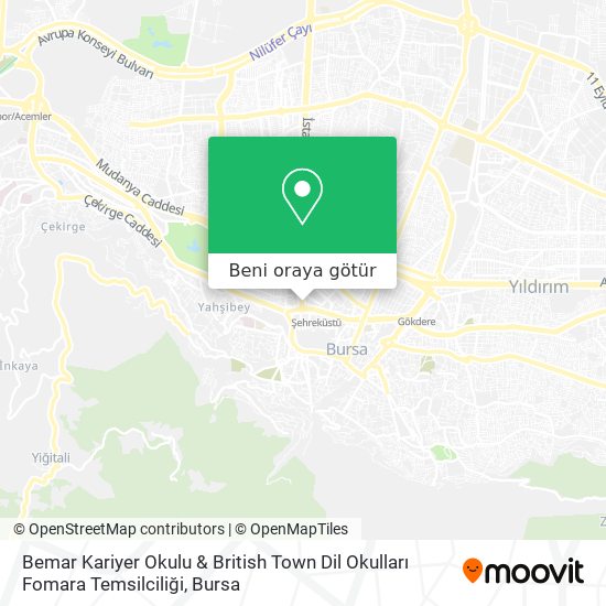 Bemar Kariyer Okulu & British Town Dil Okulları Fomara Temsilciliği harita