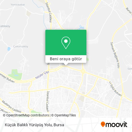 Küçük Balıklı Yürüyüş Yolu harita
